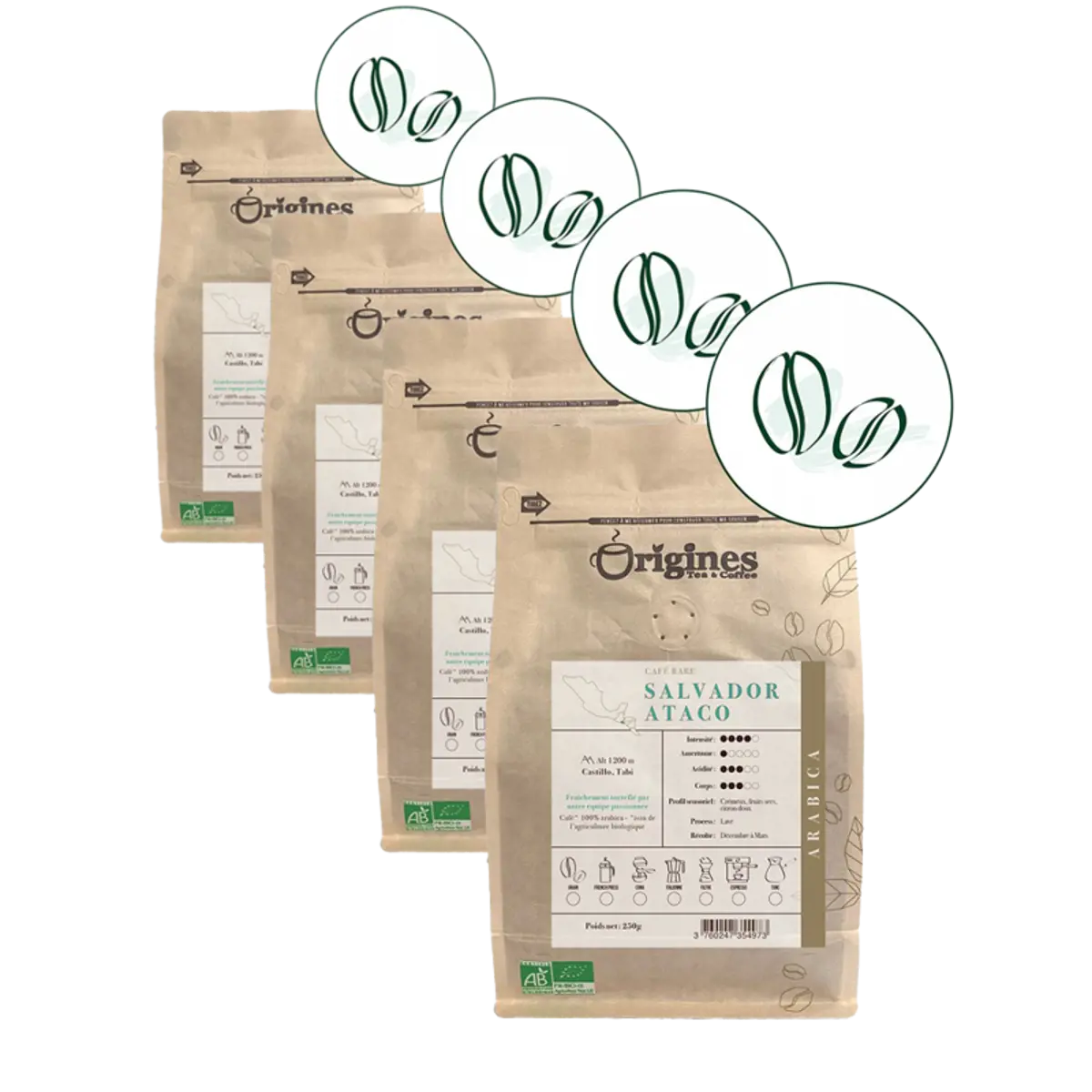 Kaffeebohnen- Salvador Ataco - 250g by Origines Tea&Coffee