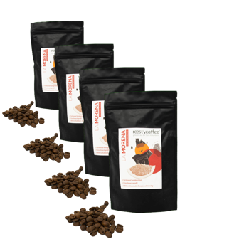 Cafe En Grain Roestkaffee La Morena Espresso Blend 500 G - Pack 4 × Grains Pochette 500 g
