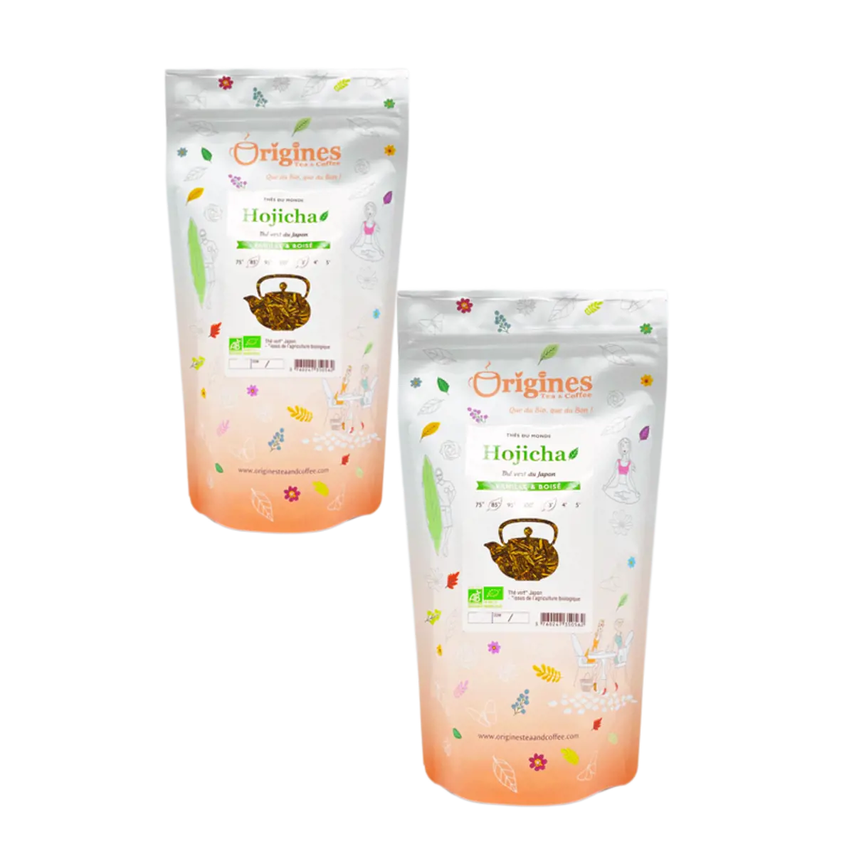 Origines Tea&Coffee The Vert Bio En Sachet Hojicha Japon 100G Sachets De The 100 G by Origines Tea&Coffee