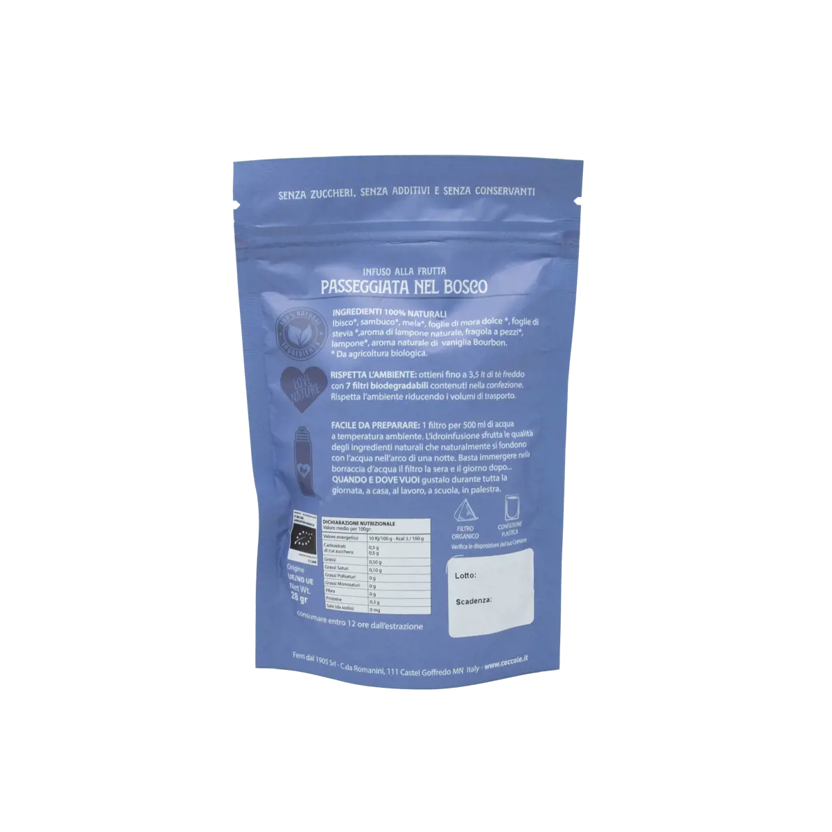 Secondo immagine del prodotto Infuso alla frutta - Passeggiata nel bosco - 7 filtri by Tè con te