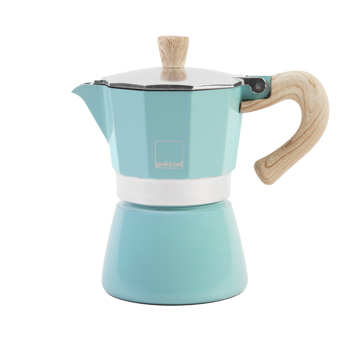 GNALI & ZANI Venezia Cafetiere Italienne A Induction 3 Tasses Bleu Ciel - 