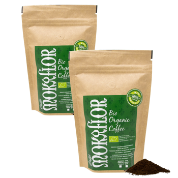 Miscela 100% Arabica Bio - Caffè macinato 1 kg - Pack 2 × Macinatura Espresso Bustina 1 kg