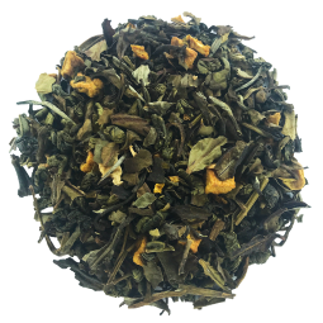 Secondo immagine del prodotto Tè Nero e Verde Bio in busta - De la mangue à la pêche - 100g by Origines Tea&Coffee