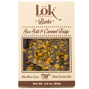 LÖK FOODSChocolat Noir 70 Caramel Sel De Mer X3 Boites 255 G - Boîte en carton 255 g