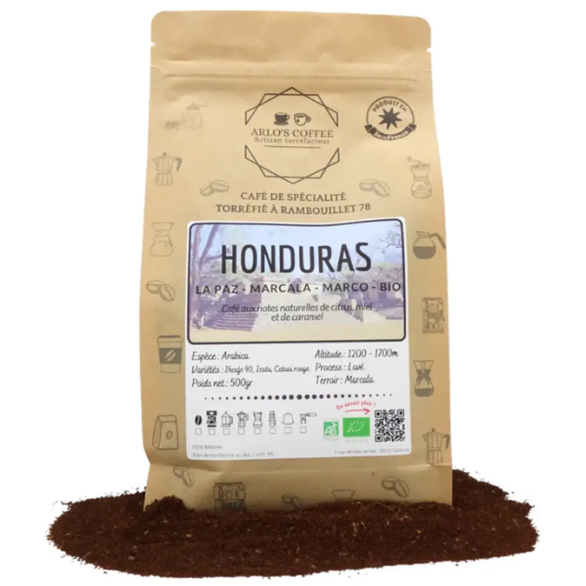 Arlo's Coffee - Honduras Moulu Filtre- 500 G by ARLO'S COFFEE