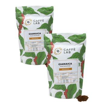 Kaffee Giamaica Blue Mountain - Gemahlen - Pack 2 × Mahlgrad Moka Beutel 250 g