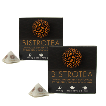 Bistrotea Earl Grey 50 infusettes - Pack 2 × Sachets de thé 75 g