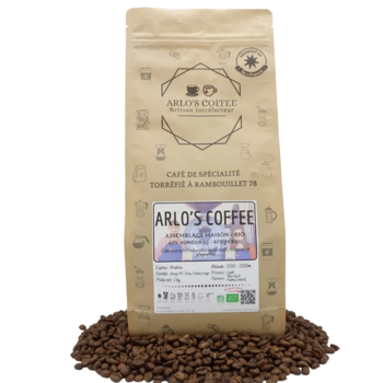 Cafe En Grain Arlo's Coffee Blend Maison 1 Kg - Pack 2 × Grains Pochette 1 kg