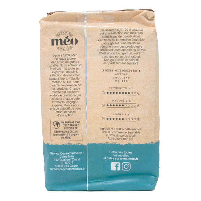 Zweiter Produktbild Gemahlener Kaffee - Fair Trade - 500 gr. by Café Méo