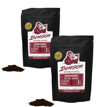 Kaffeepulver - Hell Yeah, Espresso - 250g - Pack 2 × Mahlgrad Moka Beutel 250 g