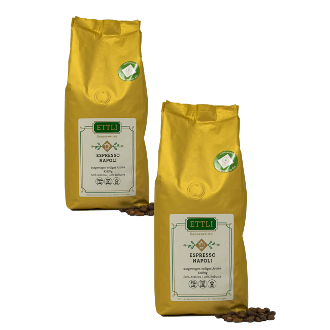 ETTLI Kaffee Café En Grain - Espresso Napoli - 1Kg by ETTLI Kaffee