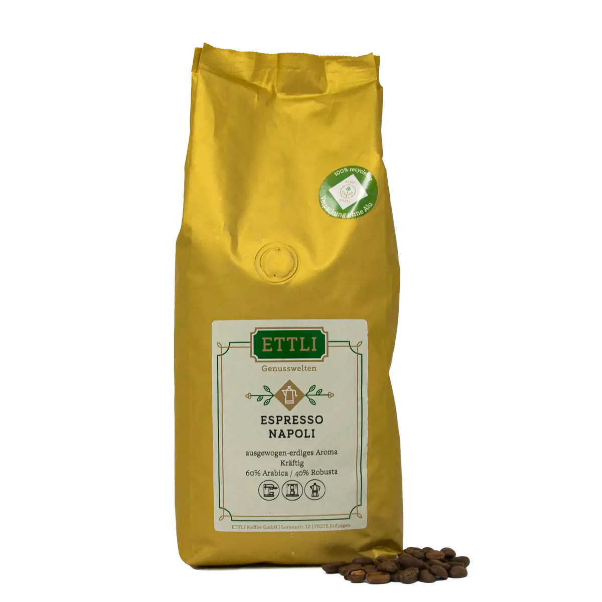 Kaffeebohnen - Espresso Napoli - 1kg by ETTLI Kaffee