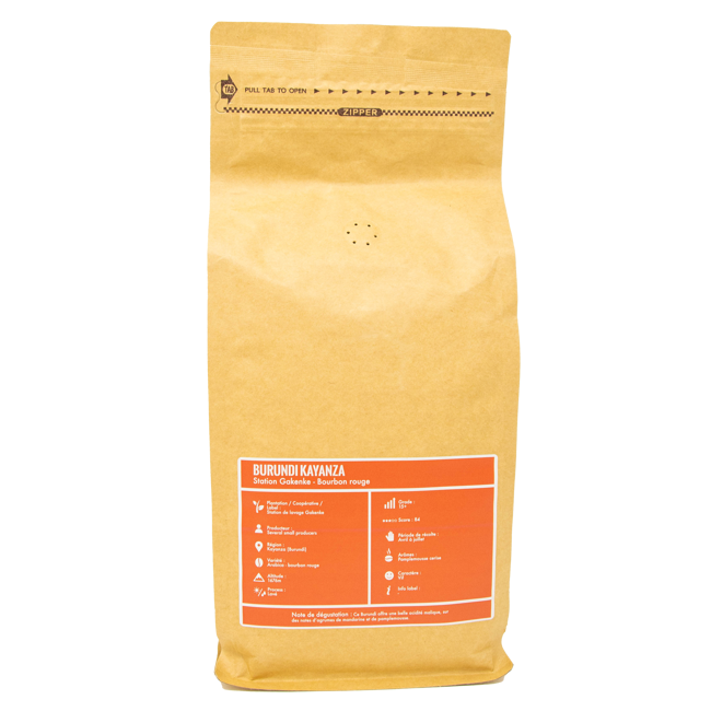 Zweiter Produktbild Gemahlener Kaffee - Burundi Kayanza -  1kg by La Brûlerie de Paris