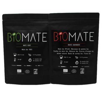 Biomaté Duo Decouverte Mate Vert Baies Sauvages Box Decouverte Cadeau 100 G - Coffret découverte 100 g