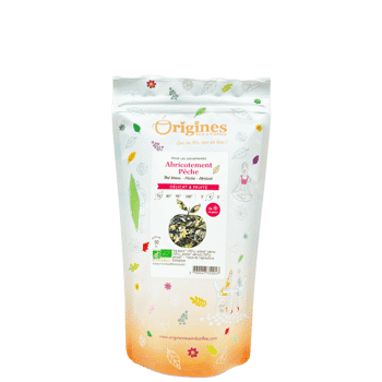 Origines Tea&Coffee The Blanc Bio En Vrac Abricotement Peche Chine 500G Fleur De The 500 G - Pochette 500 g