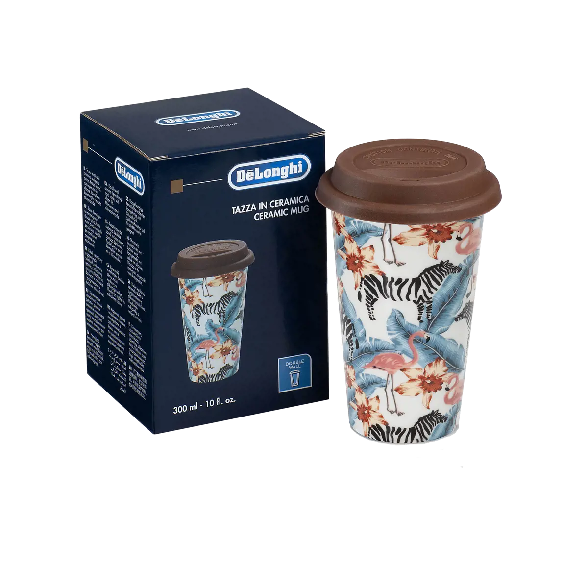 Delonghi De Longhi Mug Double Paroi Ceramique 300Ml Animaux by Delonghi