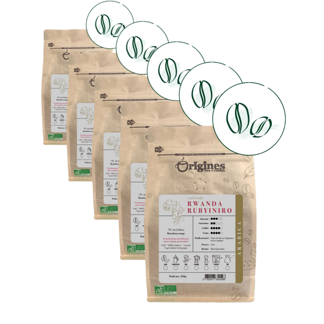 Gemahlener Kaffee - Rwanda Rubyiniro - 250g by Origines Tea&Coffee