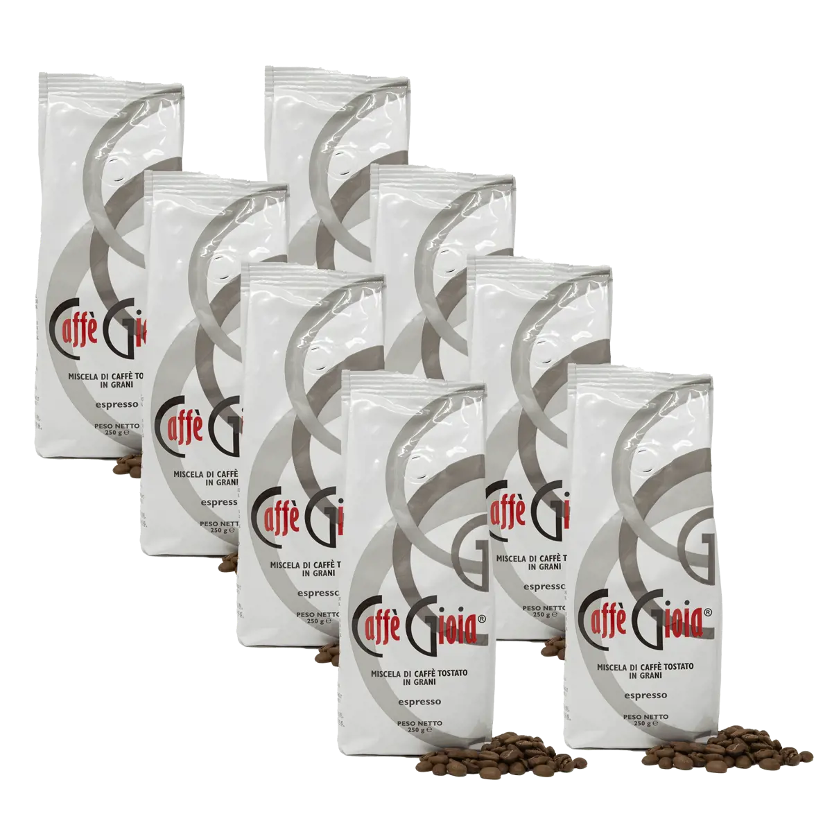 Caffè in grani - Miscela Bianca Linea Famiglia - 8x250g by Caffè Gioia
