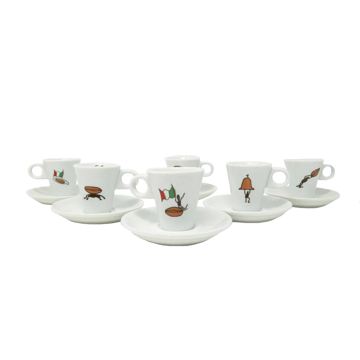 Deuxième image du produit Caffè Gioia 6 Tasses A Espresso Avec Sous Verre by Caffè Gioia