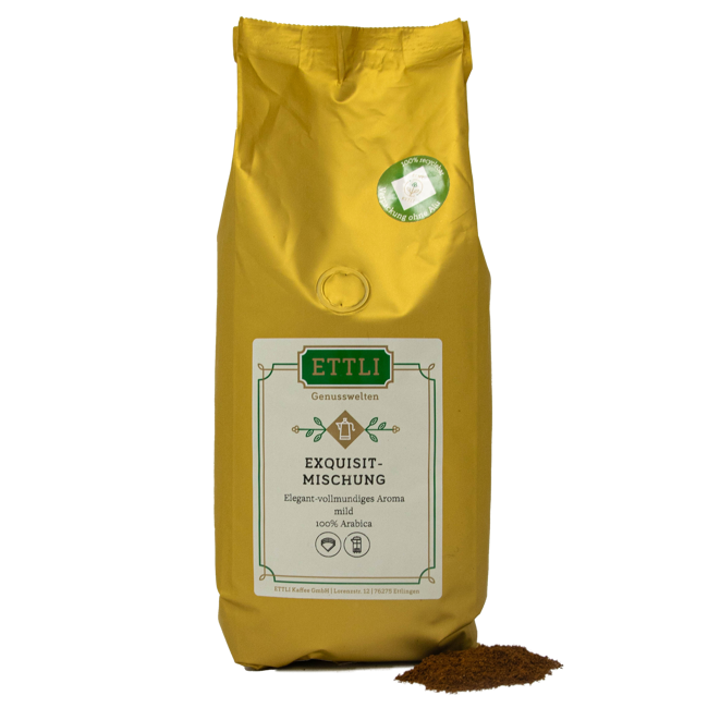 Gemahlener Kaffee - Exquisit-Mischung - 1kg by ETTLI Kaffee