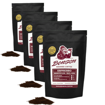 Benson Cafe Moulu Benson Blend Espresso 250G Moulu Espresso - 250 G - Pack 4 × Moulu Espresso Pochette 250 g