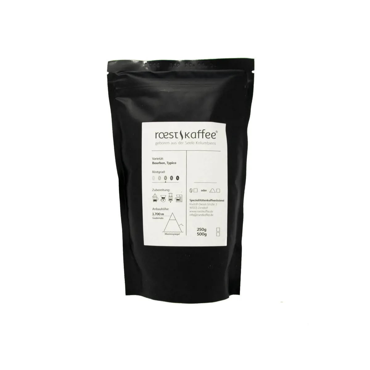 Deuxième image du produit Cafe En Grain Roestkaffee Cafe Du Guatemala 500 G by Roestkaffee