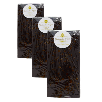Zartbitterschokolade 65% Kakao - Karamell mit gesalzener Butter aus Guérande - Pack 3 × Tafel 100 g