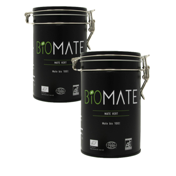 Biomaté Mate Vert Vrac En - 150 G - Pack 2 × Boîte métal 150 g