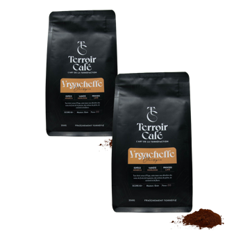 Gemahlener Kaffee - Äthiopien, Yirgacheffe - 1kg - Pack 2 × Mahlgrad Espresso Beutel 1 kg
