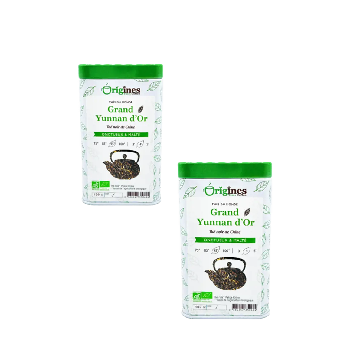 Origines Tea&Coffee The Noir Bio En - Grand Yunnan D Or Chine 100G Canette 100 G by Origines Tea&Coffee