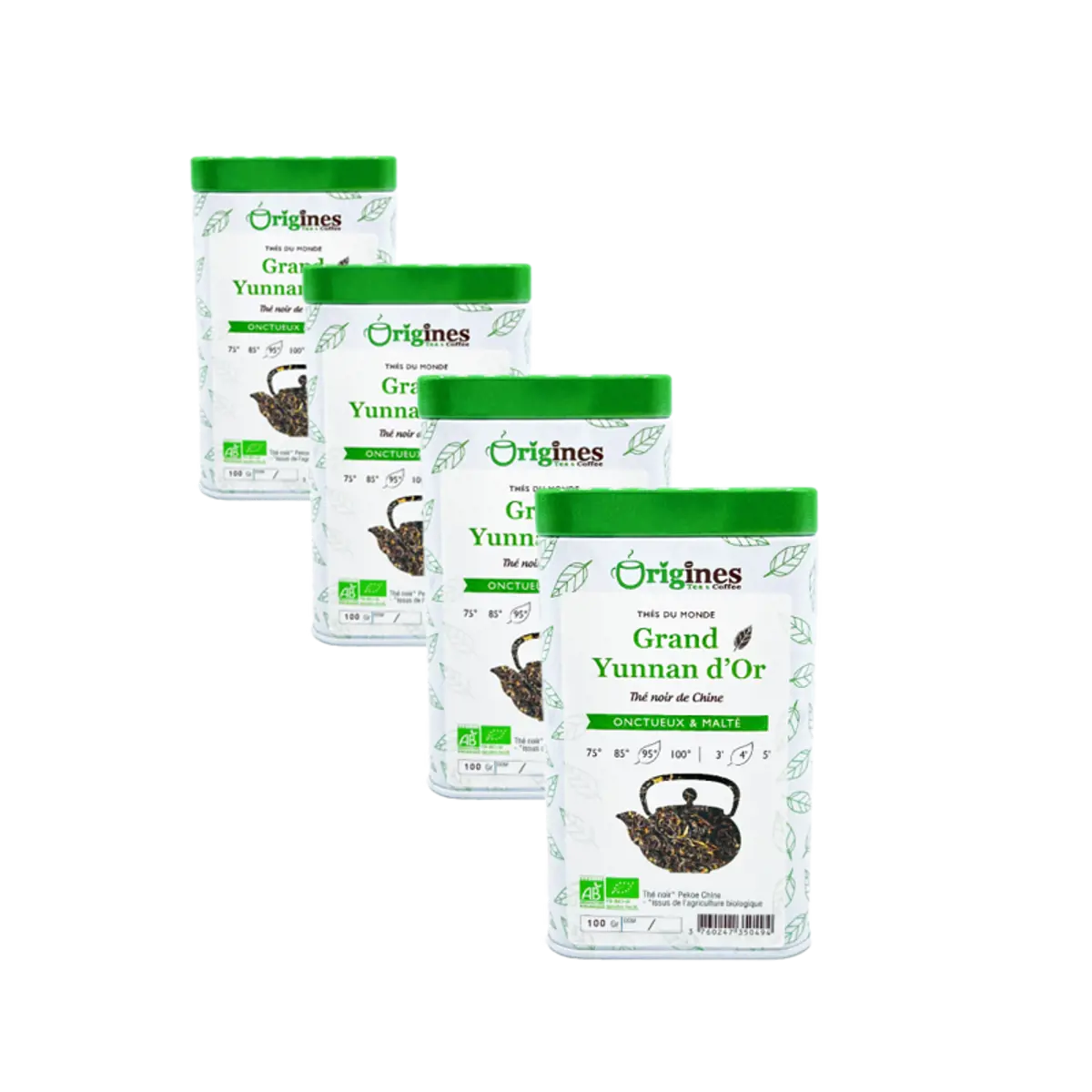 Schwarztee Bio Metall-Box - Grand Yunnan d'Or Chine - 100g by Origines Tea&Coffee