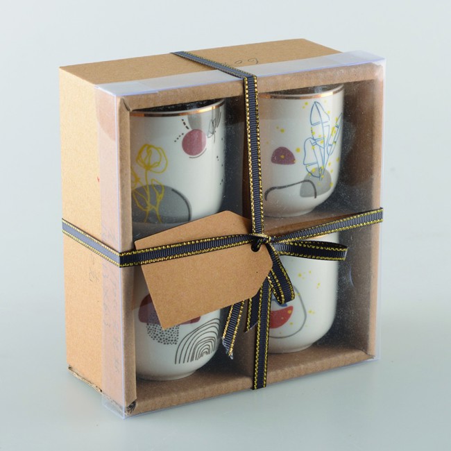 Terzo immagine del prodotto Set di 4 tazze da caffè art déco da 90 ml by Aulica