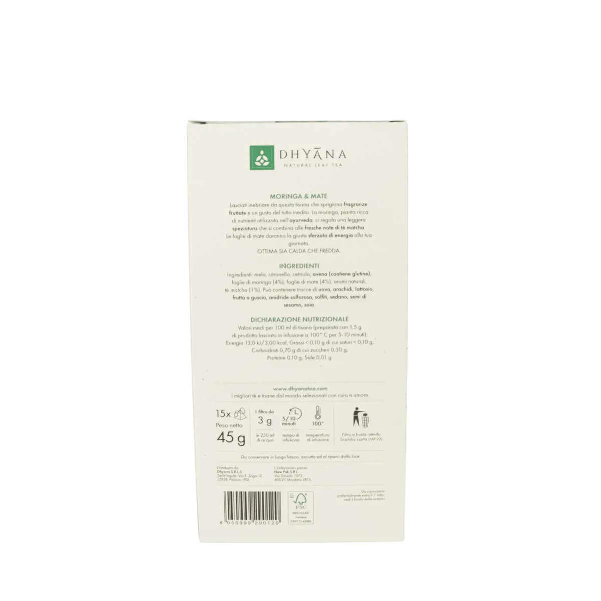 Secondo immagine del prodotto Moringa & Mate x15 filtri by Dhyana