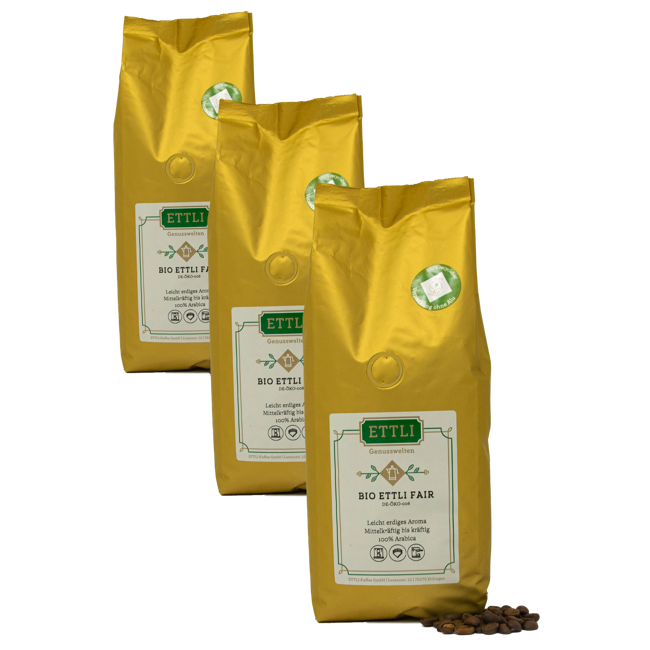 Ettli Kaffee Café En Grains - Bio Ettli Équitable - 500G by ETTLI Kaffee