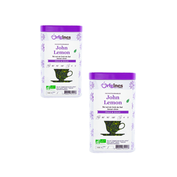 Origines Tea&Coffee The Vert Bio En - John Lemon Coree Du Sud 100G Canette 100 G - Pack 2 × Boîte métal 100 g