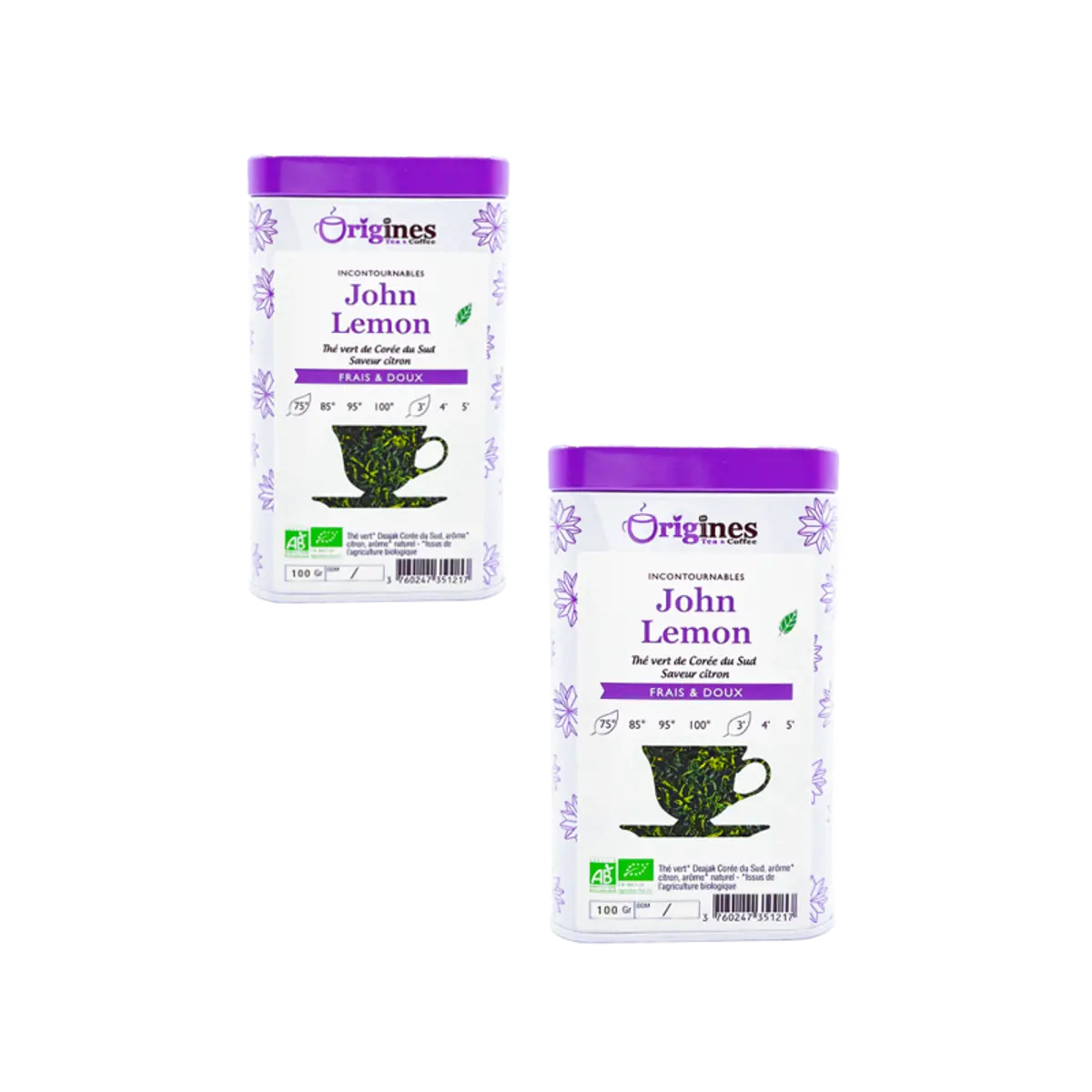 Origines Tea&Coffee The Vert Bio En - John Lemon Coree Du Sud 100G Canette 100 G by Origines Tea&Coffee