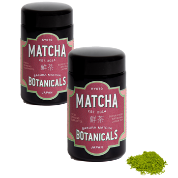 Matcha ai fiori di ciliegio (Sakura) 100g - Pack 2 × Bottiglia di vetro 100 g