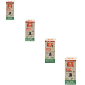 Capsules compostables - Café Lungo Pérou /Ethiopie 100% Arabica - x20 - Pack 4 × 10 Capsules compatible Nespresso®