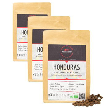 HONDURAS - Pack 3 × Bohnen Beutel 250 g