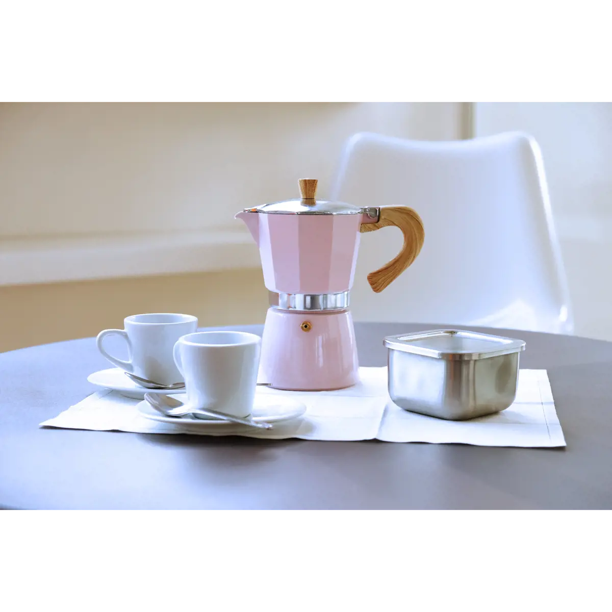 Deuxième image du produit GNALI & ZANI Venezia Cafetiere Italienne A Induction 3 Tasses Rose by GNALI & ZANI