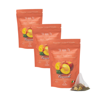 Infuso alla frutta - Dolce tramonto - 7 filtri - Pack 3 × 7 Bustine