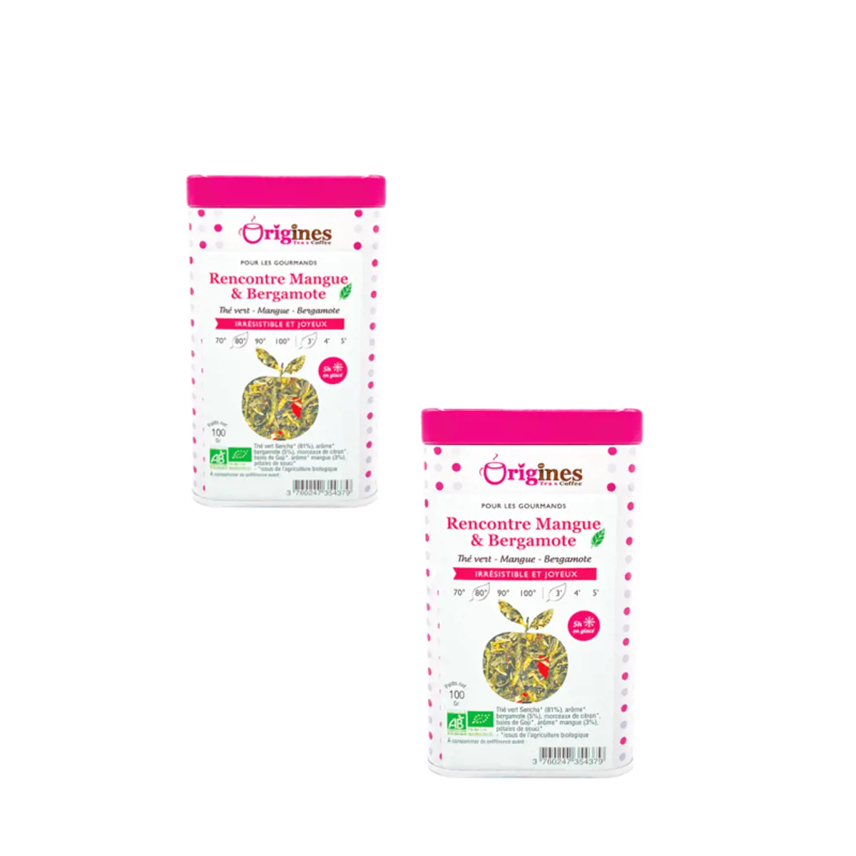 Origines Tea&Coffee The Vert Bio En - Rencontre Mangue Bergamote Chine 100G - 100 G by Origines Tea&Coffee