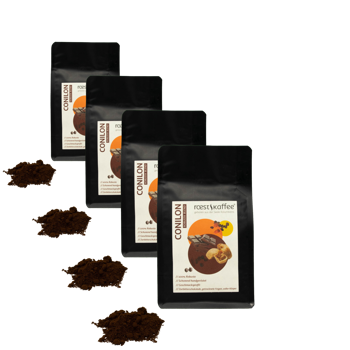 Roestkaffee Conilon Robusta Espresso Moulu Espresso- 500 G - Pack 4 × Moulu Espresso Pochette 500 g