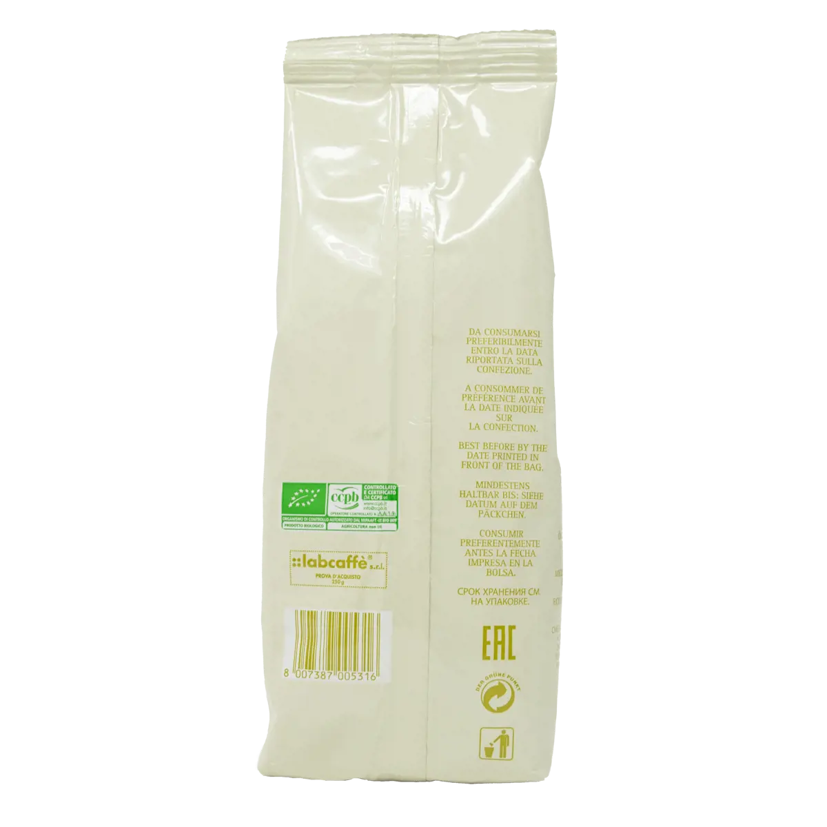 Troisième image du produit Caffè Gioia Pérou 100% Arabica Bio Grains Lignée Familiale(4X250G) by Caffè Gioia