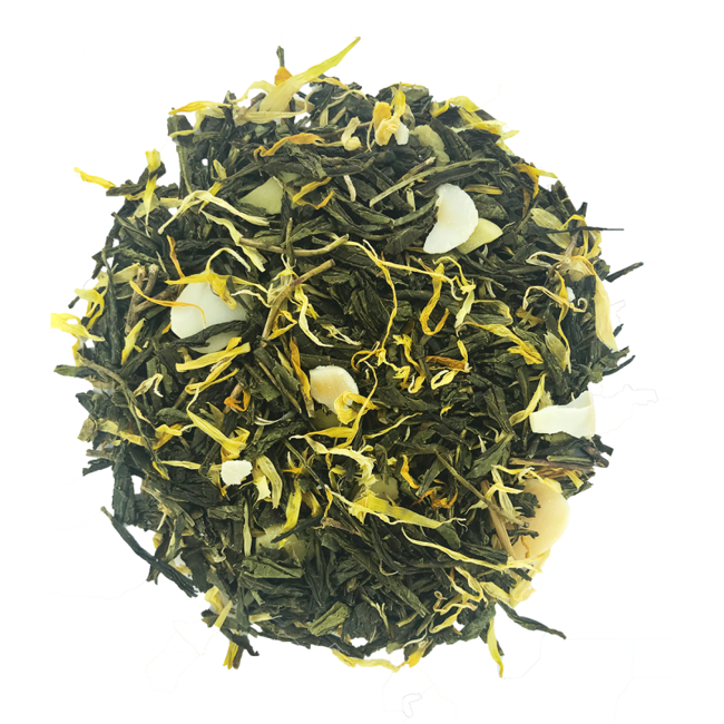 Zweiter Produktbild Grüner Tee Bio Metall-Box - Amandine et Pistacia China - 100g by Origines Tea&Coffee