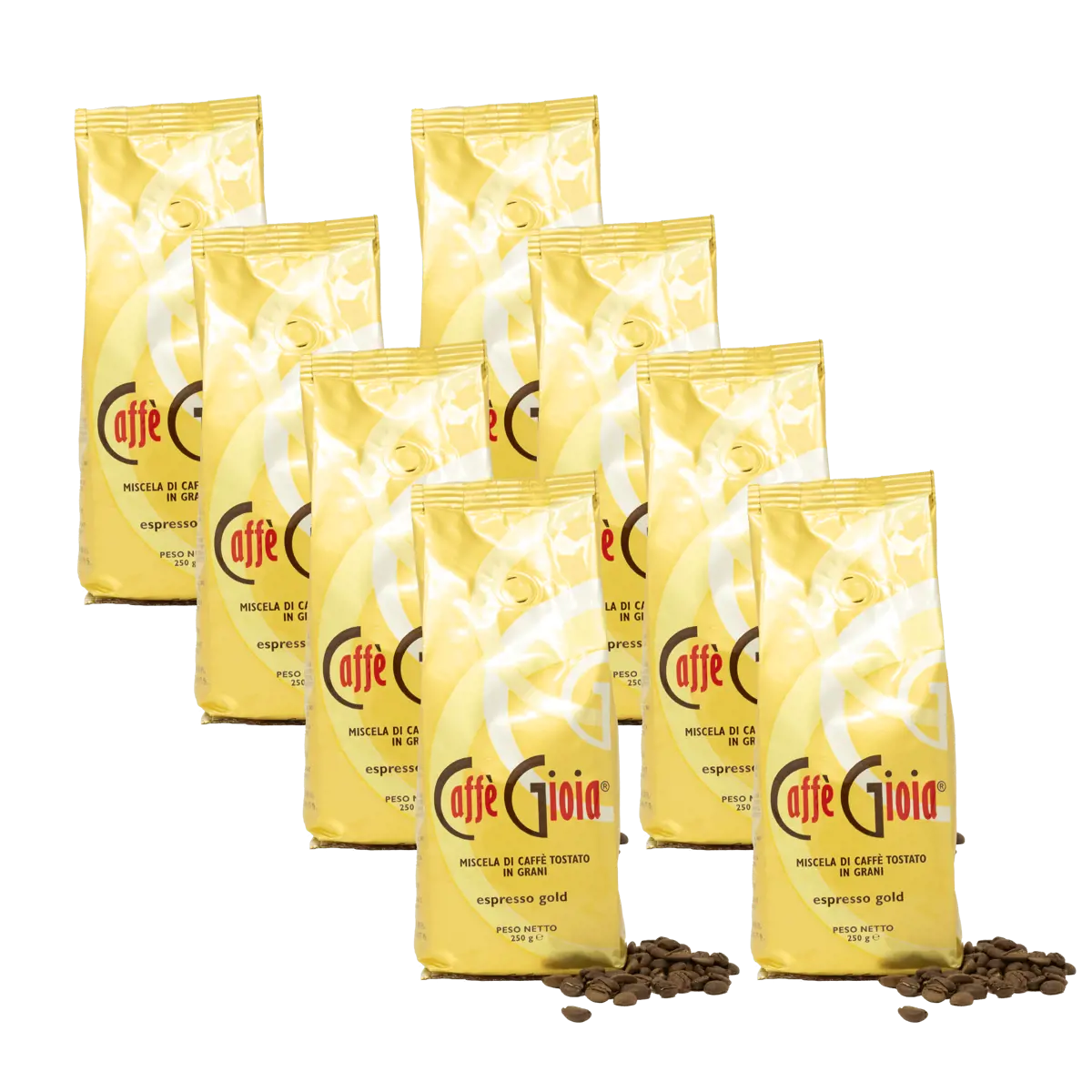 Caffè in grani - Miscela Oro Linea Famiglia - 8x250g by Caffè Gioia