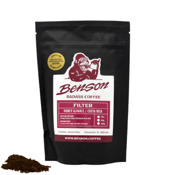 Kaffeepulver - Honey Alvarez, Filter - 1kg - Mahlgrad Aeropress Beutel 1 kg