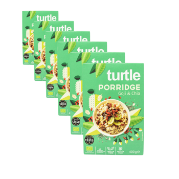 Turtle Porridge Bio Baies De Goji Et Graines De Chia Boite En Carton 400 G - Pack 6 × Boîte en carton 400 g
