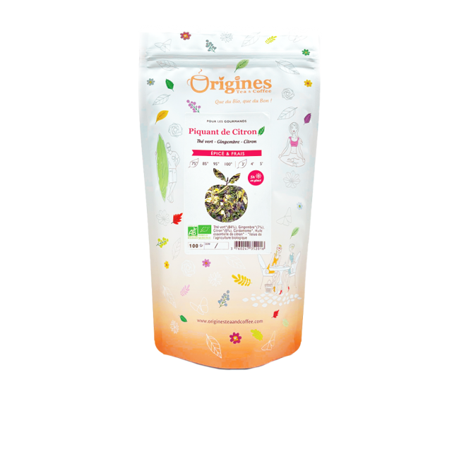 Origines Tea&Coffee The Vert Bio En Vrac Piquant De Citron Ceylan 1Kg Fleur De The 1 Kg by Origines Tea&Coffee