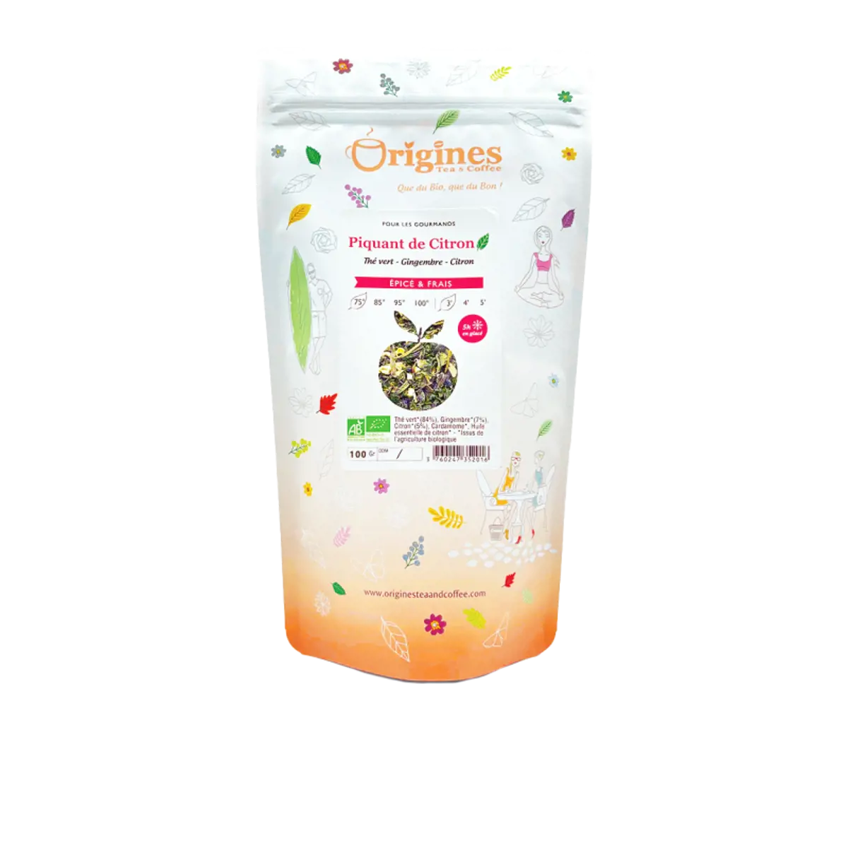 Origines Tea&Coffee The Vert Bio En Vrac Piquant De Citron Ceylan 1Kg Fleur De The 1 Kg by Origines Tea&Coffee